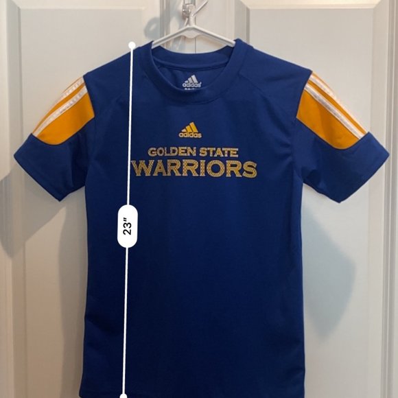 🎉 Host Pick 🎉 Adidas Blue Golden State Warriors T-Shirt Boys Medium - Picture 6 of 6